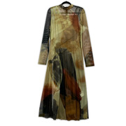 AMERI 長袖ワンピース ELIZABETH STAINED GLASS SHEER DRESS
