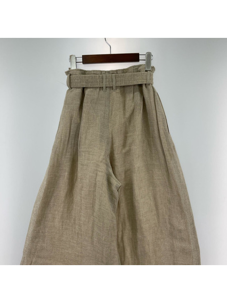 GALERIE VIE リノカラミ イージーワイドパンツ 32 ベージュ 23-04-51-04207