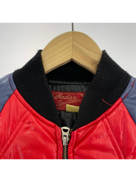 INDIAN MOTORCYCLE ブルゾン・ジャンパー 38 レッド/ブルー