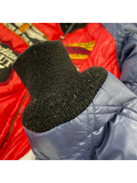 INDIAN MOTORCYCLE ブルゾン・ジャンパー 38 レッド/ブルー