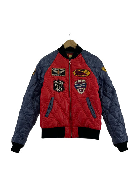 INDIAN MOTORCYCLE ブルゾン・ジャンパー 38 レッド/ブルー