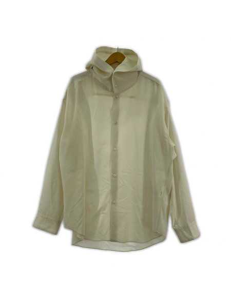 OVERCOAT 25ss フーデットウールシャツ M2 アイボリー S25T011-NKWS