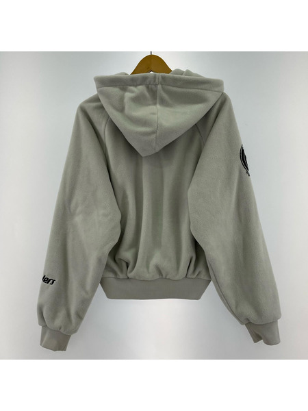 AVIREX×MOUSSY フリース ジップパーカー グレー 010IAF01-5661