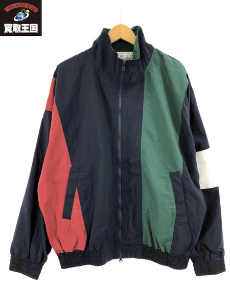 is-ness 20AW switching track jacket カラーブロック ナイロントラックジャケット[値下]