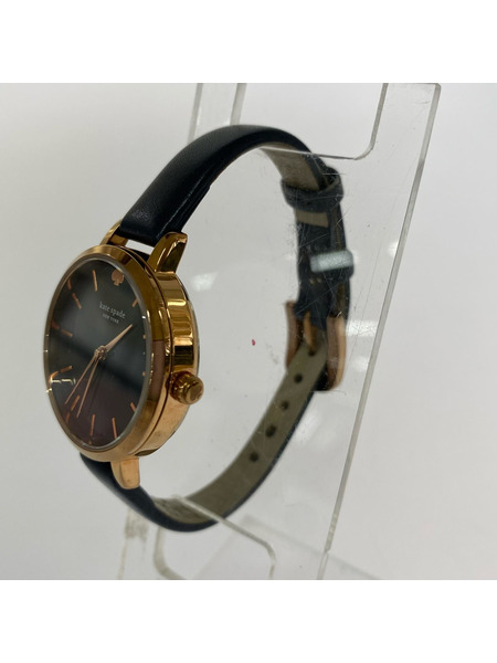 kate spade new york レディース時計 アナログ QZ腕時計 レザーバンド 紺