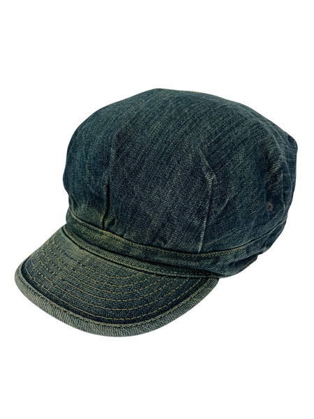 EVISU キャスケット・ハンチング デニム カモメ 刺繍 インディゴ (L)