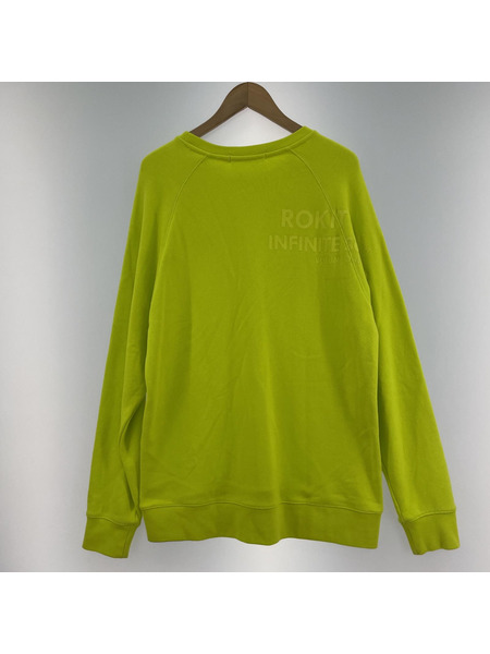 ROKIT NEON COLOR SWEAT SHIRT/胸刺繍クルーネックスウェット L ネオンイエロー[値下]