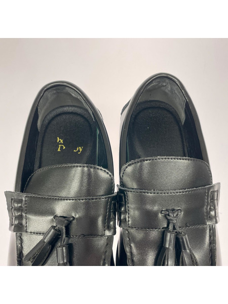 シューズ oxford&derby タッセルローファー 黒 (8)