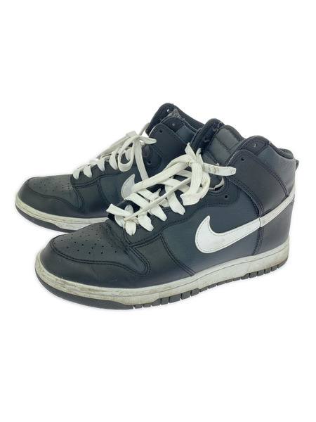 NIKE スニーカー DUNK HI RETRO ホワイト×ブラック 25.5㎝