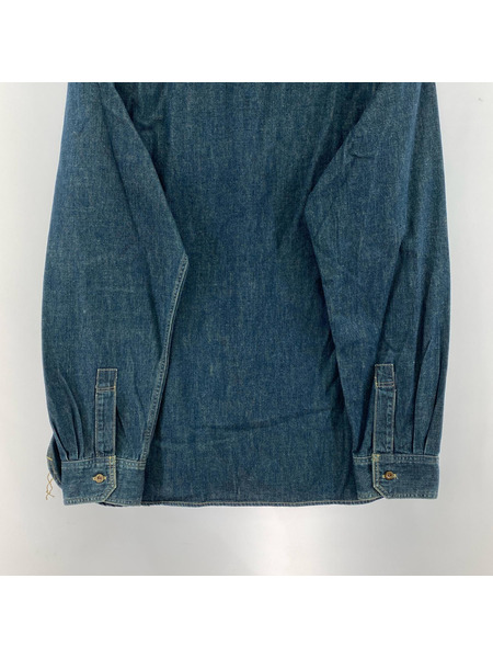 STUDIO D'ARTISAN 長袖シャツ デニムバンドカラーシャツ