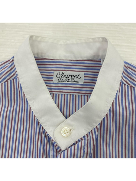 長袖シャツ Charvet バンドカラープルオーバーシャツ