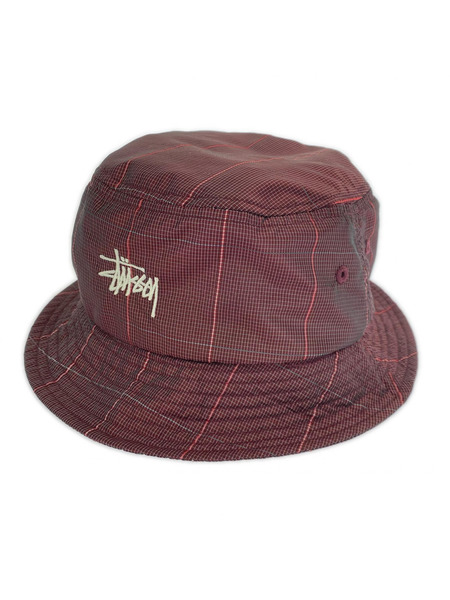 STUSSY ハット ナイロン レッド