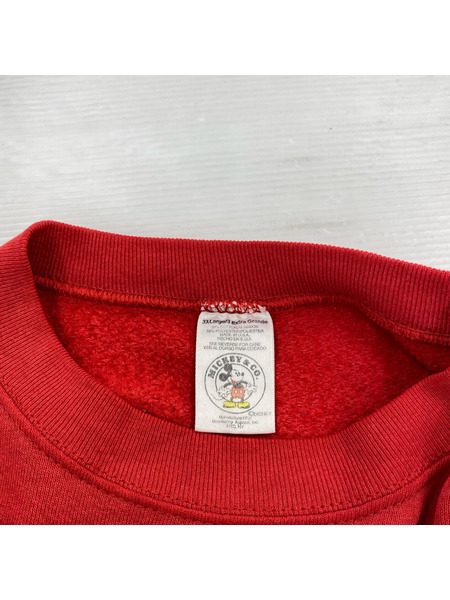 OLD・VINTAGE スウェット・トレーナー 90s 両面プリント オ座リミッキー  3XL 赤