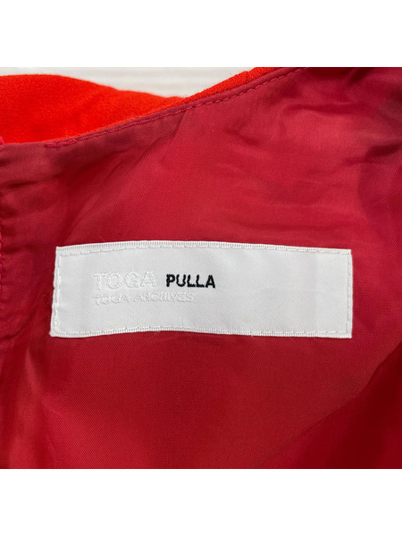 TOGA ノースリーブワンピース レーヨン ワンピース 36 レッド