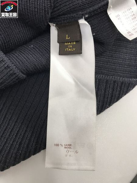 LV タートルネックニット　黒 (L)