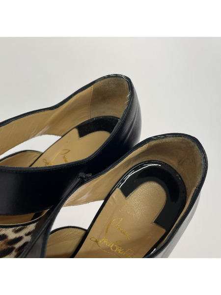 靴 Christian Louboutin ヒョウ柄 ブーティー 35.5[値下]