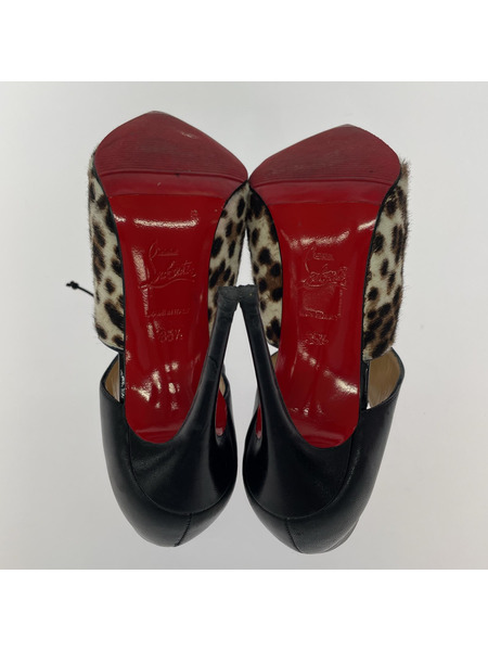 靴 Christian Louboutin ヒョウ柄 ブーティー 35.5[値下]