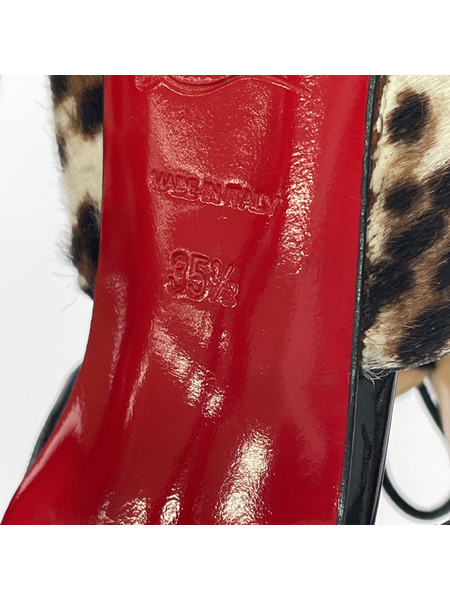 靴 Christian Louboutin ヒョウ柄 ブーティー 35.5[値下]