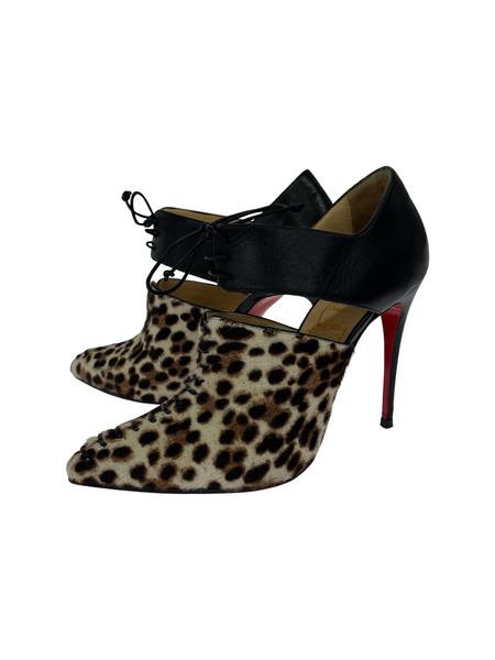 靴 Christian Louboutin ヒョウ柄 ブーティー 35.5[値下]