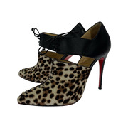 靴 Christian Louboutin ヒョウ柄 ブーティー 35.5[値下]