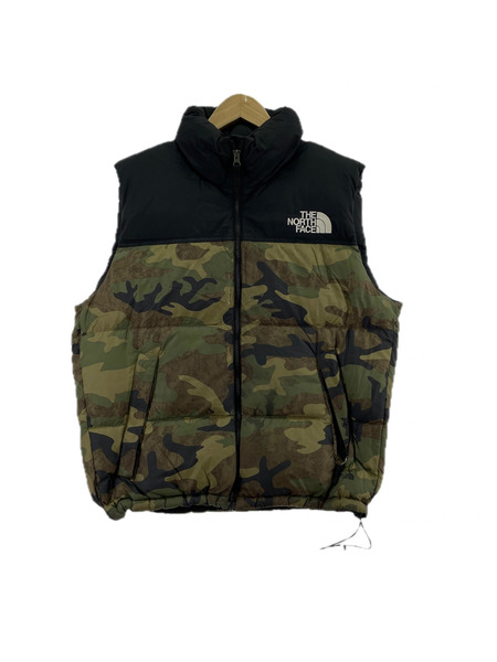 THE NORTH FACE ダウンベスト Novelty Nuptse Vest カモ (M)