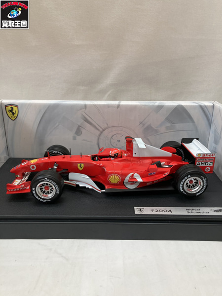 1/18スケールカー ホットウィール　フェラーリ　F2004　シューマッハ