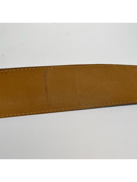 GIORGIO ARMANI ソノ他 エンボスロゴ レザーベルト ブラック