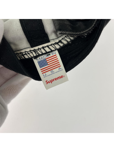 Supreme キャップ 25SS Pigment Coated S Logo 6-Panel 黒
