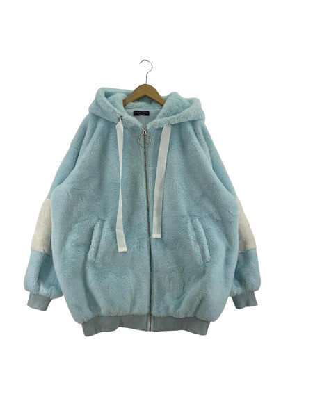 ジャケット TRAVAS TOKYO/ファーパーカー/BLU