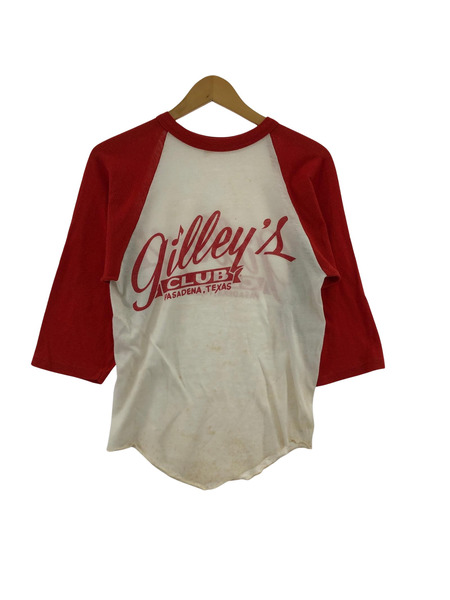 OLD・VINTAGE 半袖Tシャツ・カットソー 80s 両面プリント 7分丈リンガーT