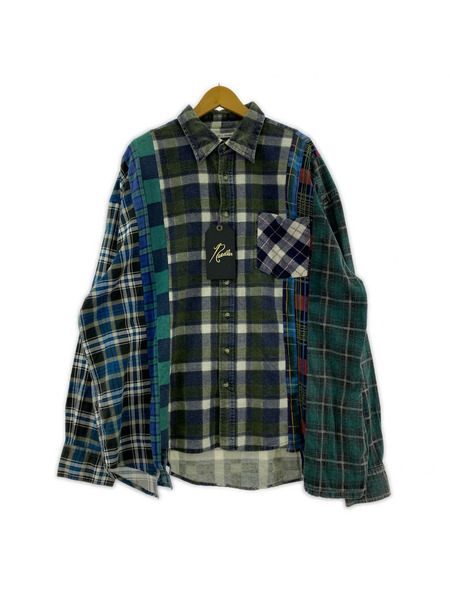 Rebuild by Needles 長袖シャツ 7 CUTS WIDE SHIRT[値下]