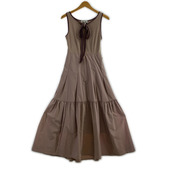 Lily Brown ノースリーブワンピース ライン入リカットドッキングワンピース
