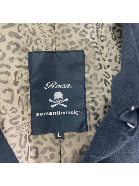 ROEN × semanticdesign ウール コート 黒
