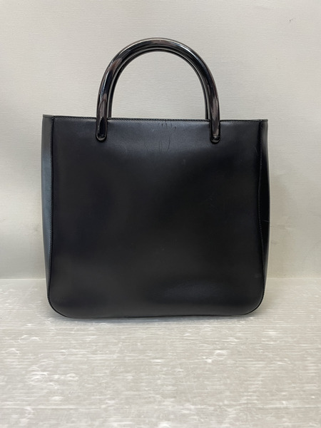 PRADA プラスチックハンドル スクエアハンドバッグ 黒