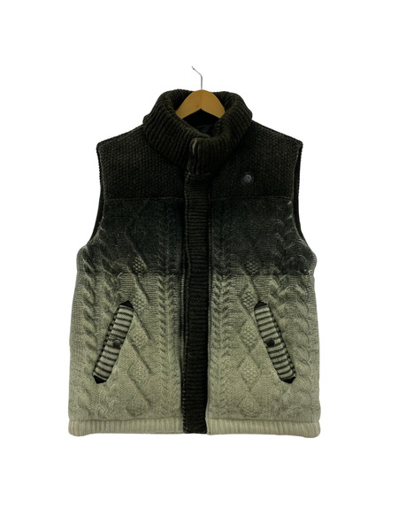 DIESEL ダウンベスト ケーブルニット ダウンベスト M