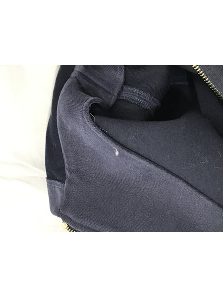 レディースラグ衣料 miu miu ジップフードパーカー/紺