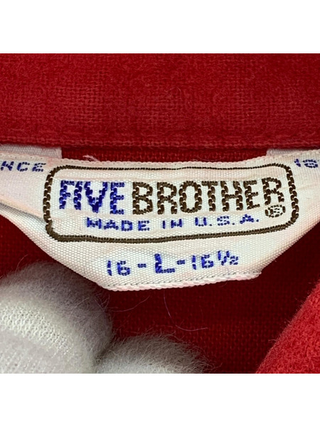 FIVE BROTHER 70s?80s シャモアクロスシャツ L