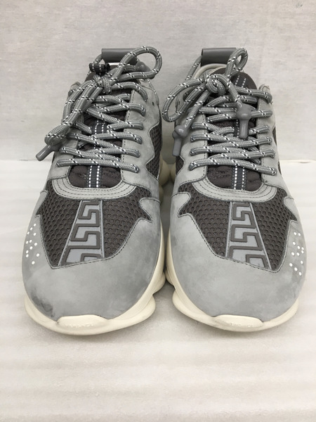 靴 VERSACE チェーンリアクション グレー 43