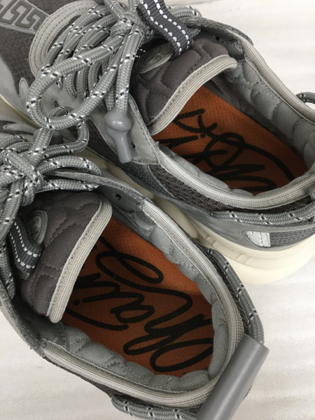 靴 VERSACE チェーンリアクション グレー 43