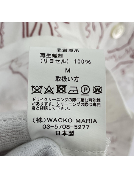 WACKO MARIA 半袖シャツ TATOO STUDIO CUBA SHIRT 白