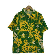 70s towncraft JCPenny アロハシャツ (M) 緑黄