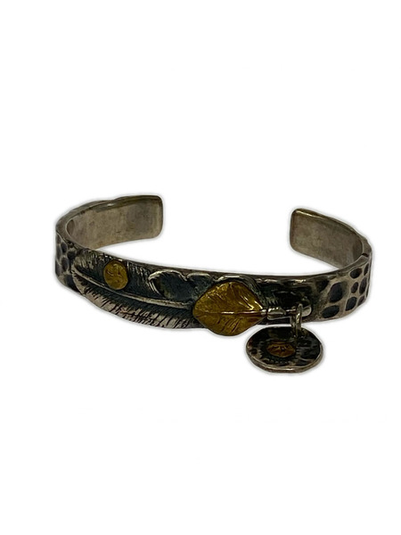 ブレスレット・バングル 925 フェザー チャーム付キ バングル