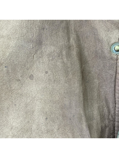 OLD・VINTAGE  90s U2 WEAR ME OUT Leather Jaccket BRW M