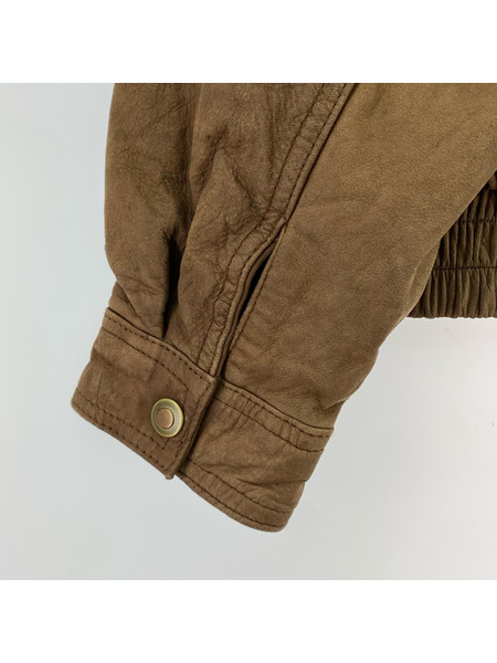 OLD・VINTAGE  90s U2 WEAR ME OUT Leather Jaccket BRW M