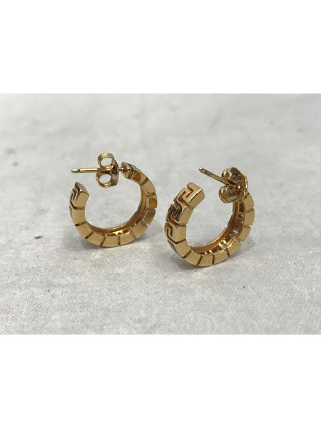 小物 VERSACE グレカモチーフ ピアス 金色