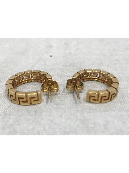 小物 VERSACE グレカモチーフ ピアス 金色