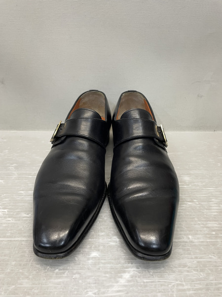 SANTONI モンクストラップレザーシューズ 7 1/2 黒