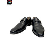 SANTONI モンクストラップレザーシューズ 7 1/2 黒