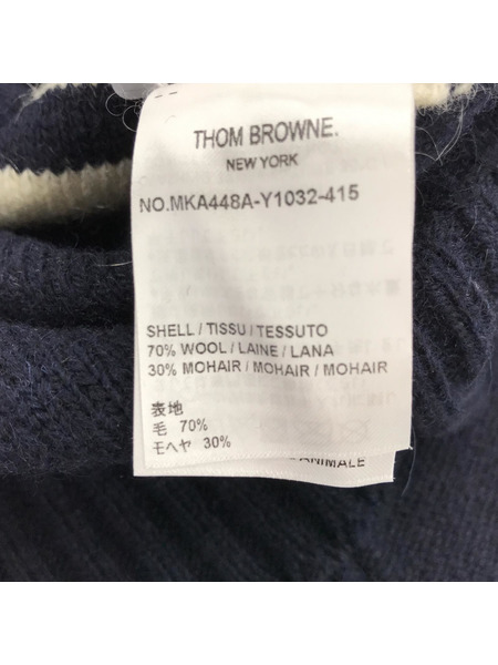 THOM BROWNE クルーネックニット 1 ネイビー MKA448A-Y1032-415[値下]
