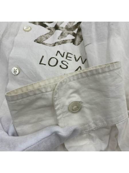 STUSSY WORLD TOUR SHIRT プリントシャツ L ホワイト